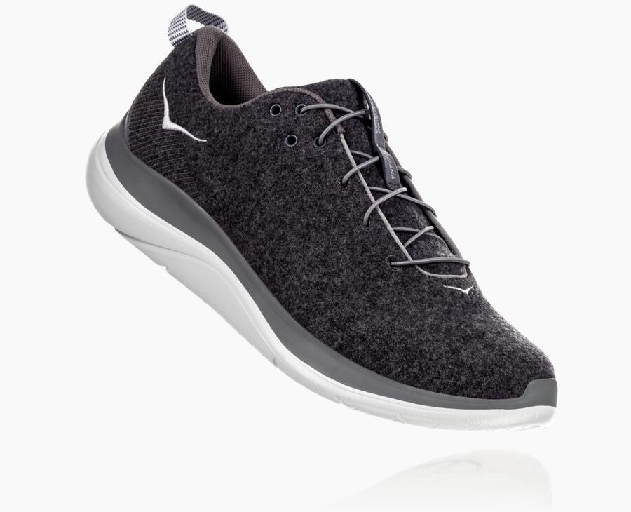 Tenis Hoka One One Hombre Grises - Hupana Flow Wool - EBMH03479